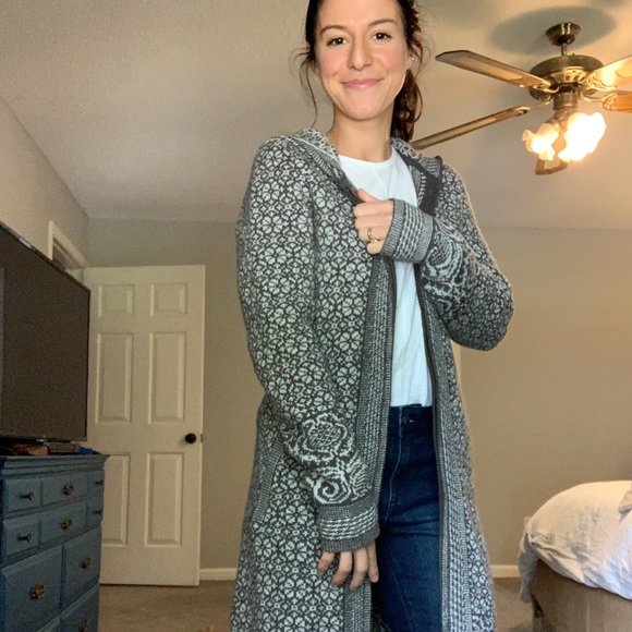 Extra long knit jacket - Picture 2 of 5